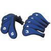 10pcs Golf Iron Head Cover with Number Printing Neoprene Zippered Golf Club Irons Covers Royal Blue