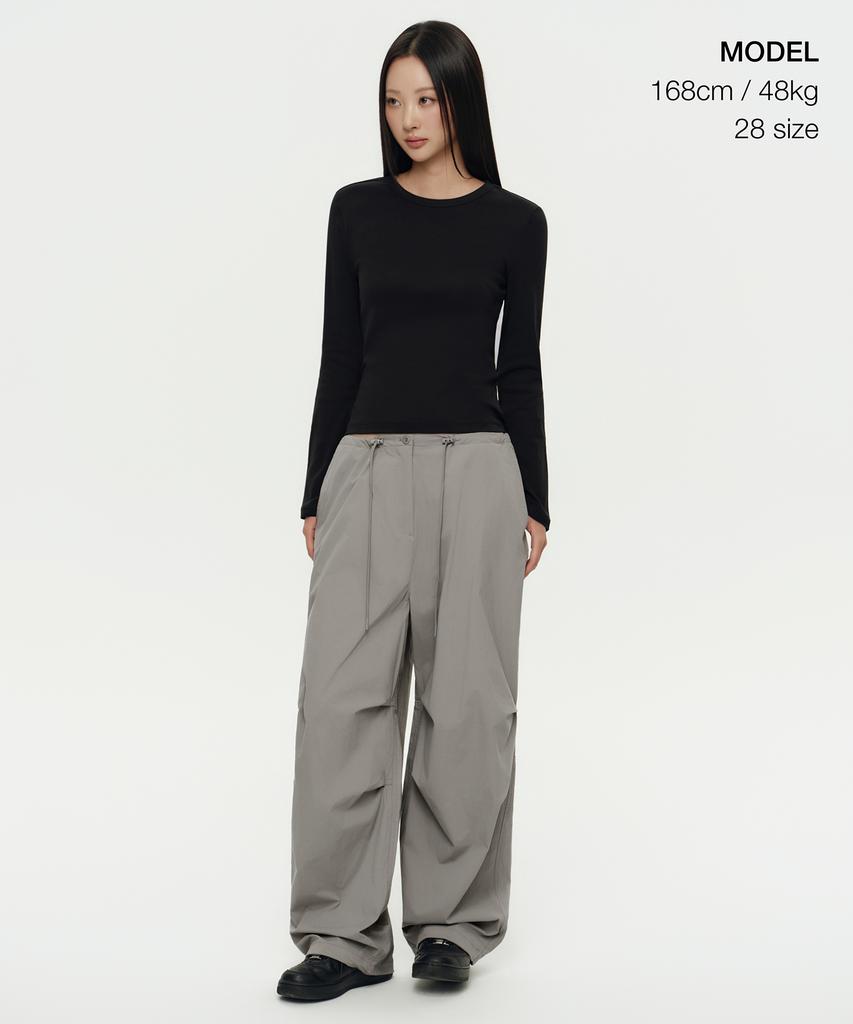 MUSINSA STANDARD WOMAN Women'S Parachute Pants [Light Gray]