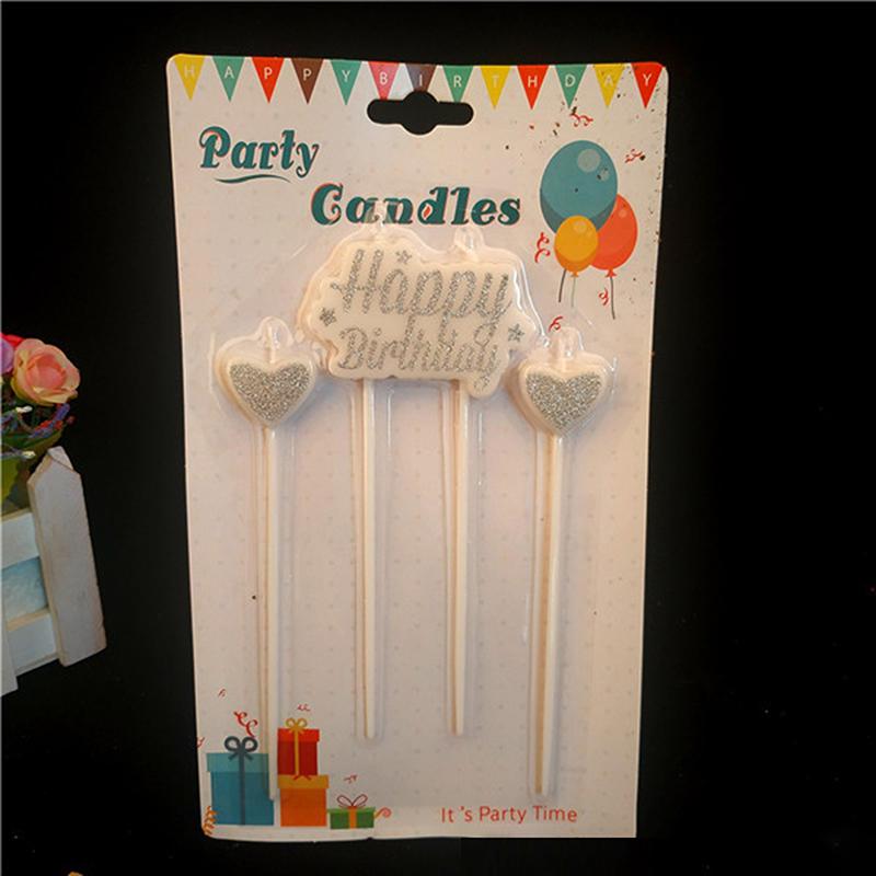 

3Pcsmulticolour Candles Wedding Party Birthday Cake Candles Decoration Party Supplies