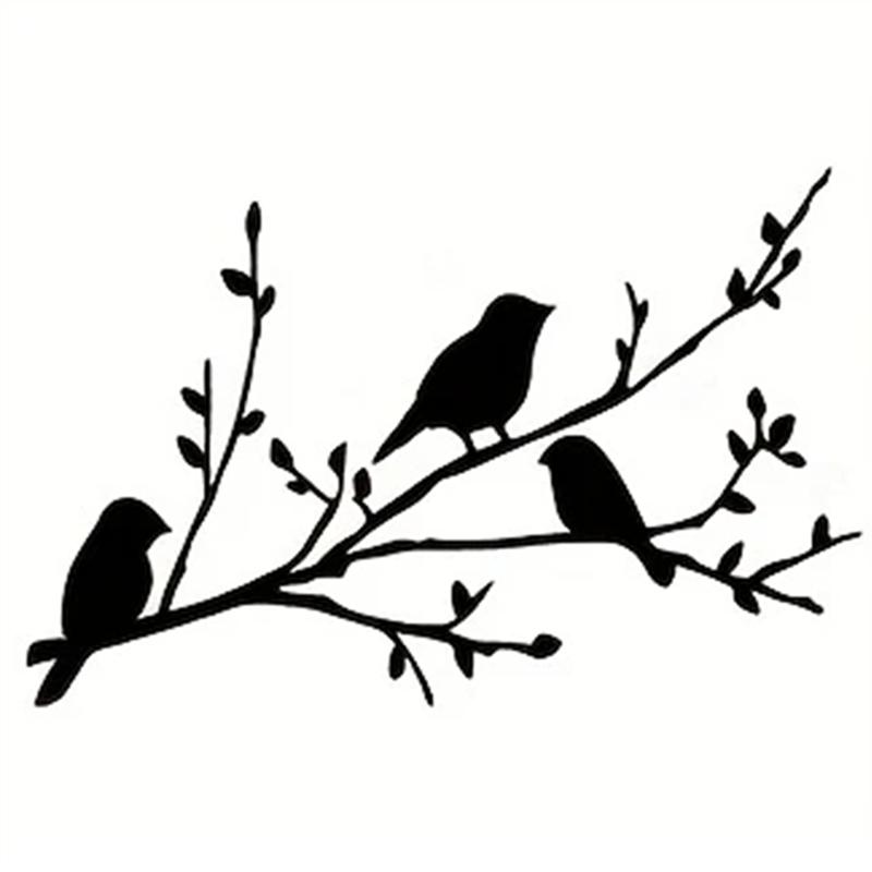 A25F-Handcrafted Iron Bird Rustic Bird Tree Wall Decor Bird On A Branch Metal Wall Art Housewarming Gift Metal Wall Sign