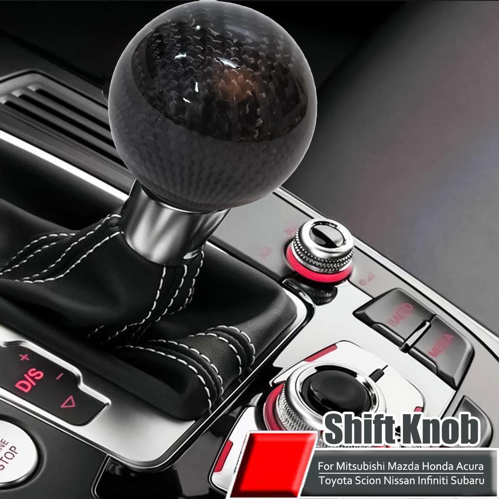 M12x1.25 Round Ball Style Mannual MT 5-Speed Shift Knob Red For Honda// Acura