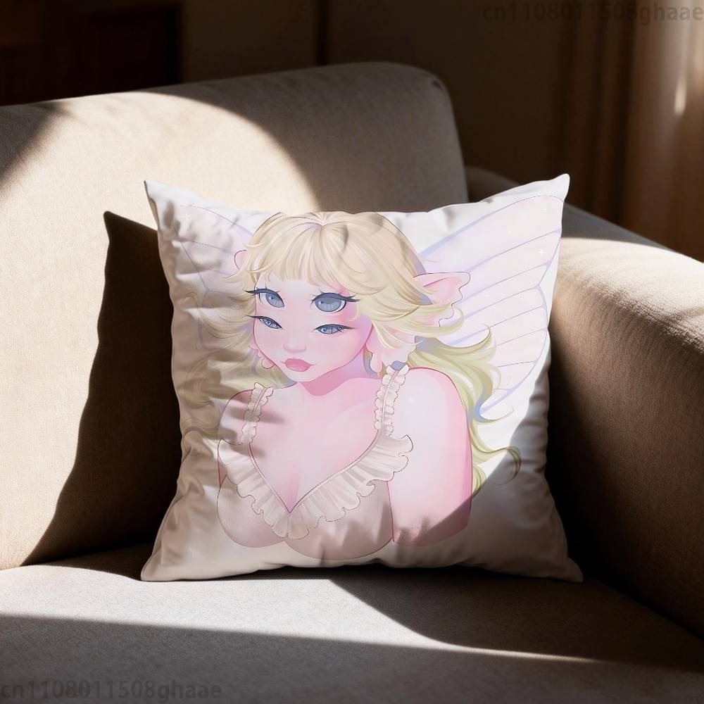 MMelanie Martinez Singer Pillow Case Square DoubleSided Printing Short Plush Sofa Cushion Cover Bedroom Bedside Pillow