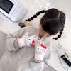 Winter Neue Farbblockierte Kinderhandschuhe Cartoon Niedlich Kt Katze Sanrio Warme Handschuhe Plüsch Fingerhandschuhe