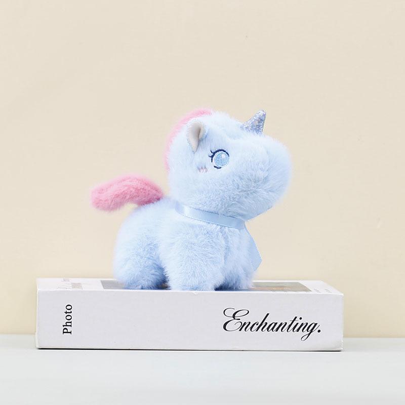 New Cute Unicorn Plush Pendant Cartoon Pony Toy Doll Bag Charm Claw Machine Doll with PP Cotton