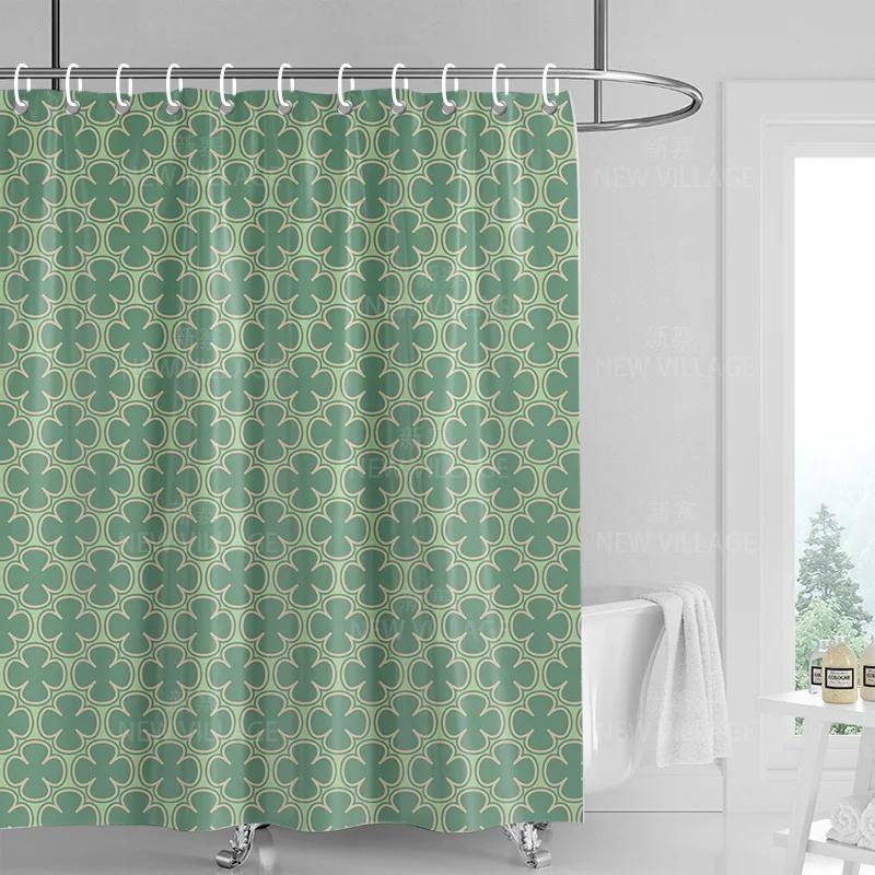 Home decoration shower curtains bathroom waterproof curtain fabric Living Room Modern Nordic Modern geometric pattern simple