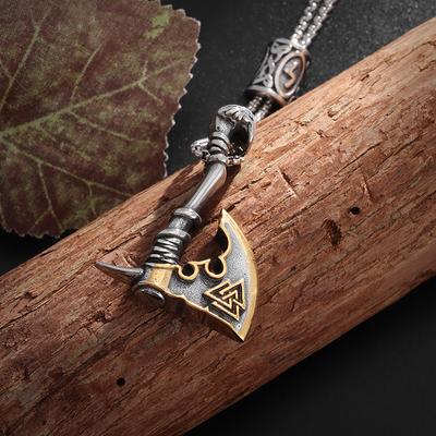 Kreativer Herren Edelstahl Axt Anhänger Legierung Halskette Schmuck Lange Accessoires Frauen