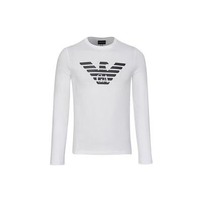 Eagle Logo Printed Pullover Long Sleeve T-Shirt Men Tops White 8N1T64-1JNQZ-0100