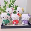 Cute Plush Kuromi And Hello Kitty Keychain Furry Doll With Colorful Designs