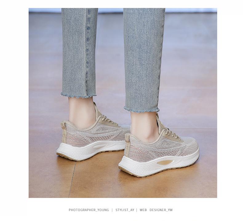 New Korean Style Breathable Mesh Women's Casual Flyknit Sneakers