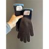 Contrasting color small standard knitted gloves for women, warm and cold-proof for riding in winter, dew fingers can touch the screen