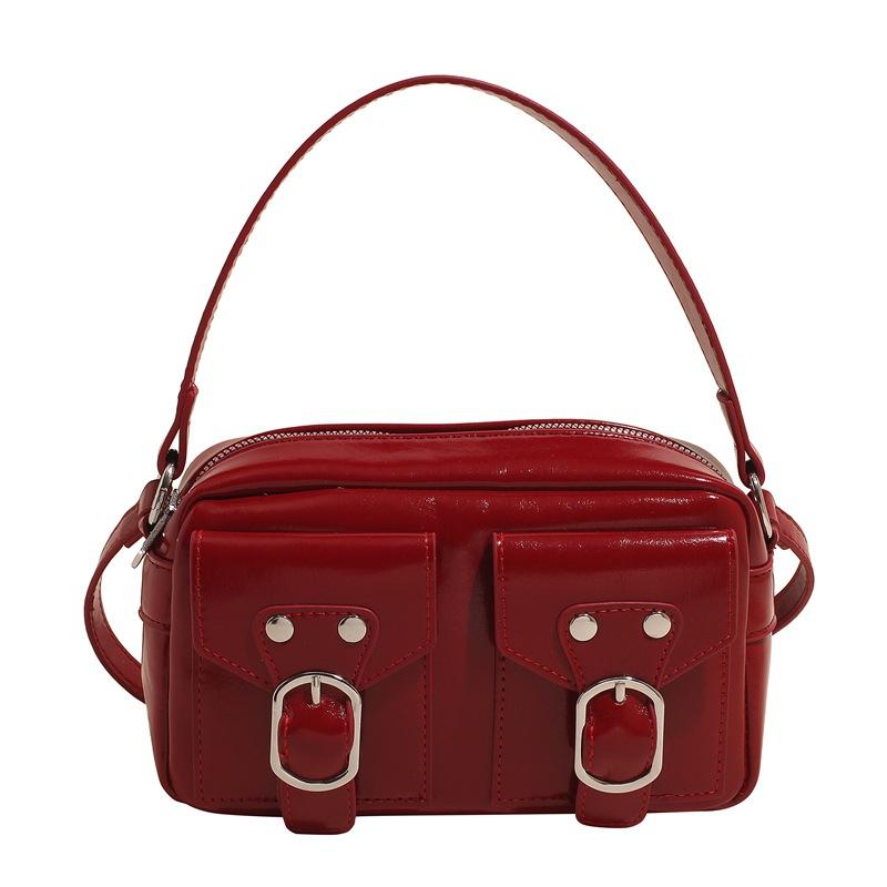Retro High-end New Versatile Spice Girl Locomotive Bag Camera Bag Handbag Shoulder Messenger Bag