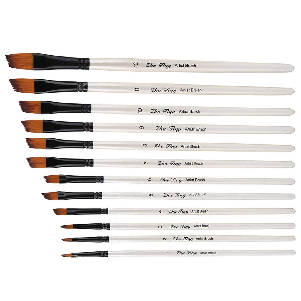 12pcs Drawing Brush Pen Set Art Gouache Water Color Oil Painting Tools (02)