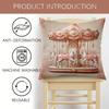 Pink Vintage Carousel Pattern Pillowcase Polyester Home Decor Cushion Cover For Bedroom