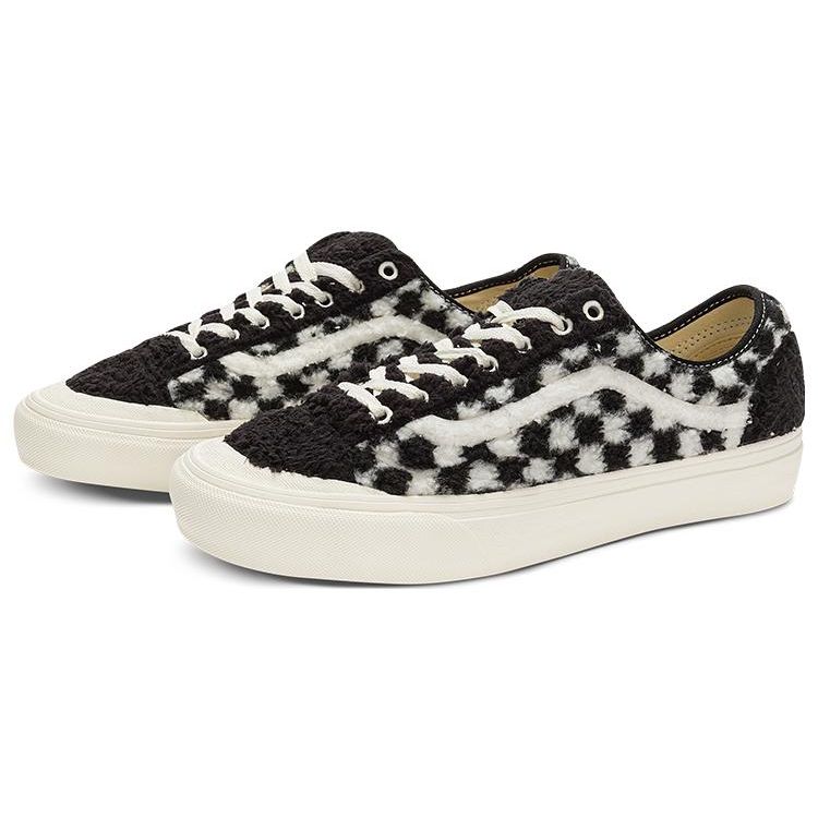 Vans Style 136 Decon SF VR3 Sherpa Checkerboard Unisex Sneakers Black White VN0A4BX9BZW