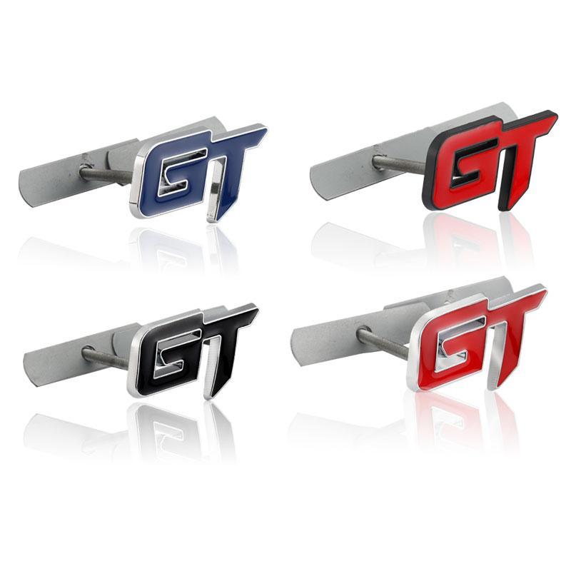3D Metal GT Car Rear Trunk Emblem Sticker Decals Front Hood Grill Badge