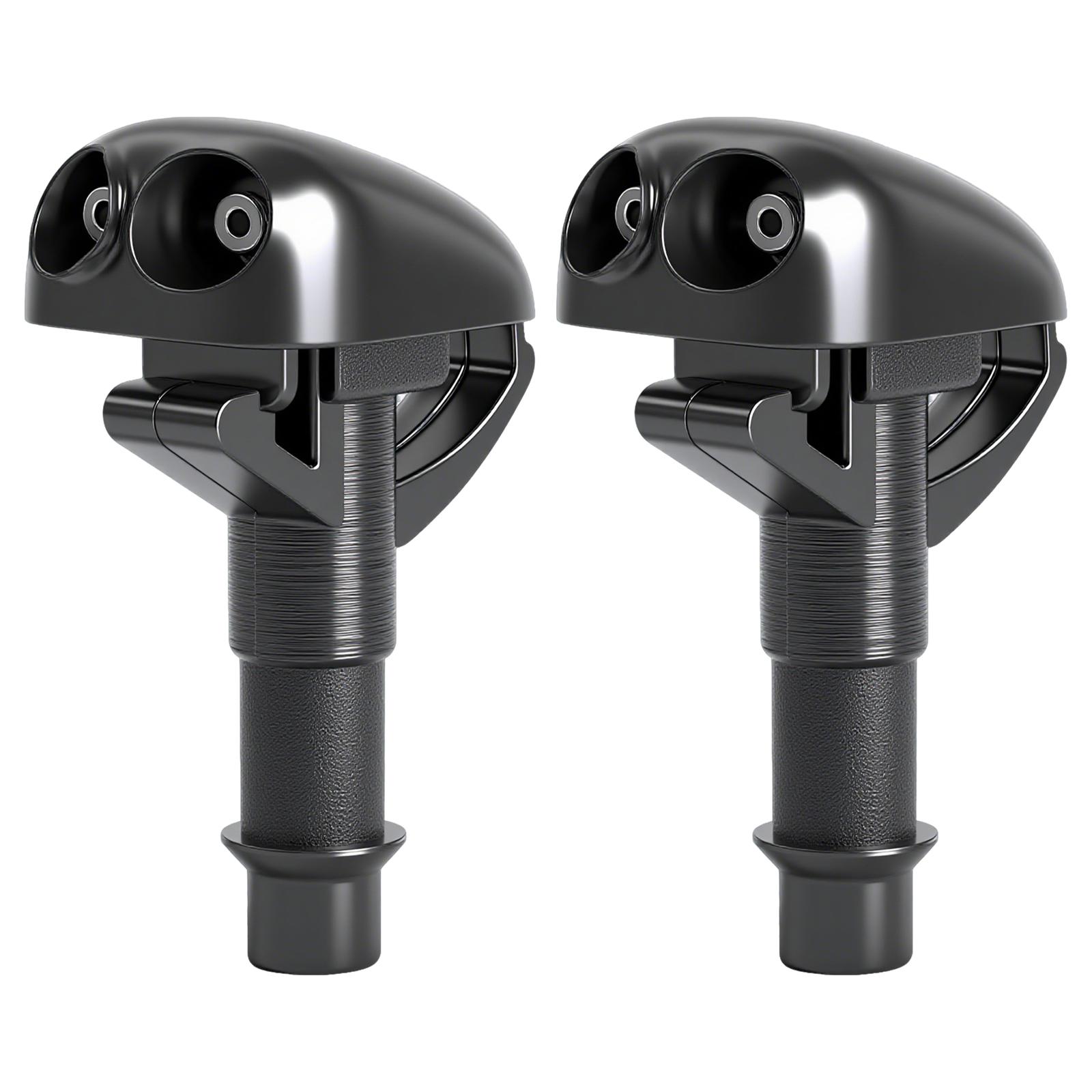 

x2 Форсунки омывателя лобового стекла капота для Mitsubishi Pajero V31 V33 V73 Colt L200 Lancer Strada 2004 2005 чёрный