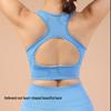 European American Yoga Sports Bra: Shock-Absorbing, Gathering Fit, Beautiful Back Design, Fitness Vest for Running and Yoga.