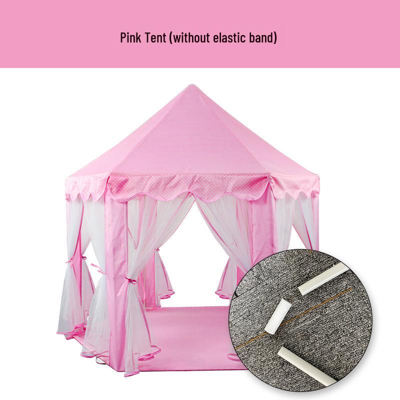 Hexagonal Princess Castle Play Tent for Girls - Indoor Role-Playing Toy Game, Small Size.