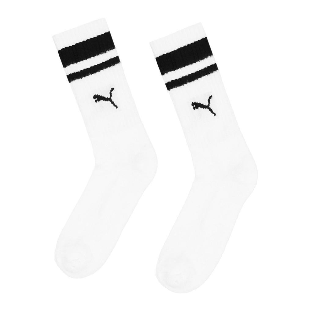Puma Crew Heritage Stripe 2-Pack Unisex Socks White 90794402 Size 39-42