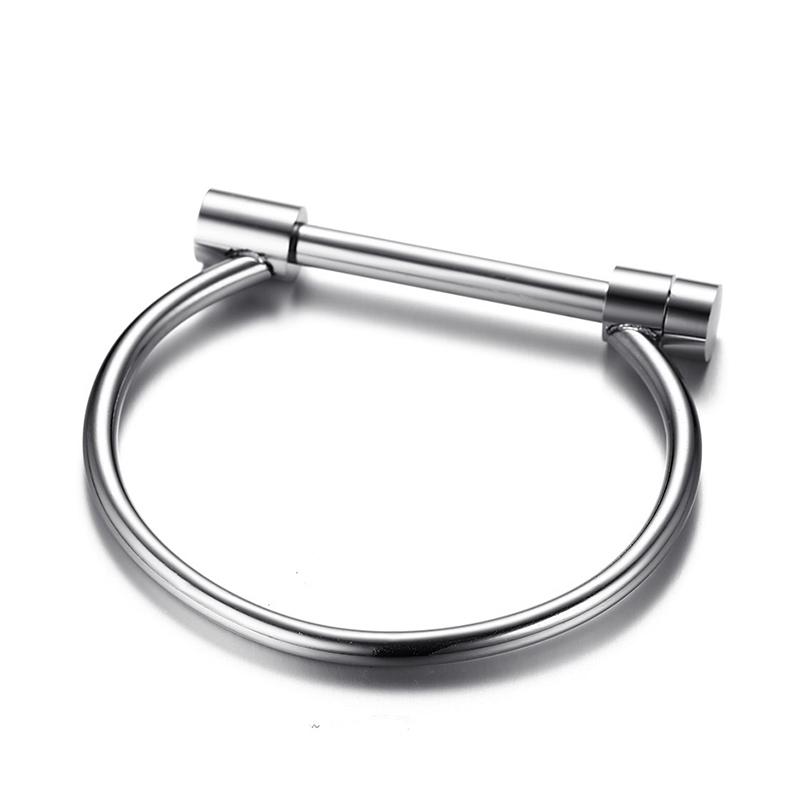 Famous Jewelry Love Screw Cuff Bracelet For Women Gold Stainless Steel Bracelets & Bangles