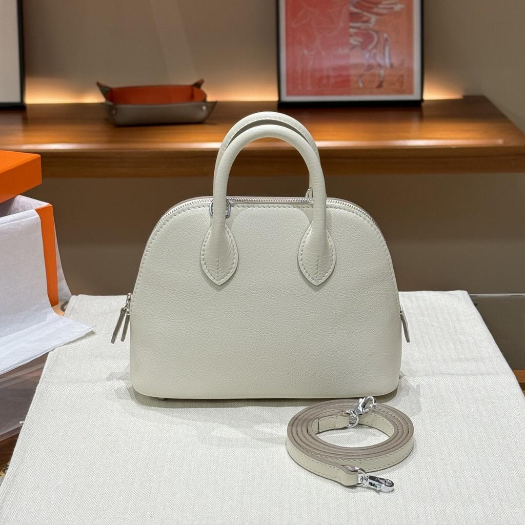 Bowling Messenger Bag aus Rindsleder erster Schicht neue High-End-Umhängetasche Nischenleder Pendler-Tasche Handtasche