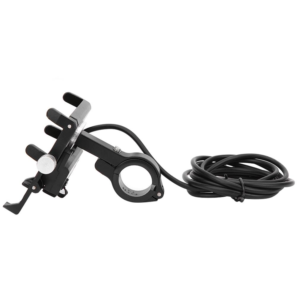 Motorcycle Electric Bike Charge Aluminium Alloy Phone Navigation Support Clip Ring Type