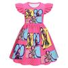 83140 Vestito a Pois con Volant e Treccine Lily Lovebraids per Bambine