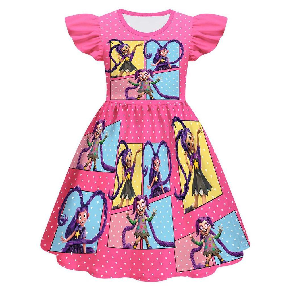 83140 Vestito a Pois con Volant e Treccine Lily Lovebraids per Bambine
