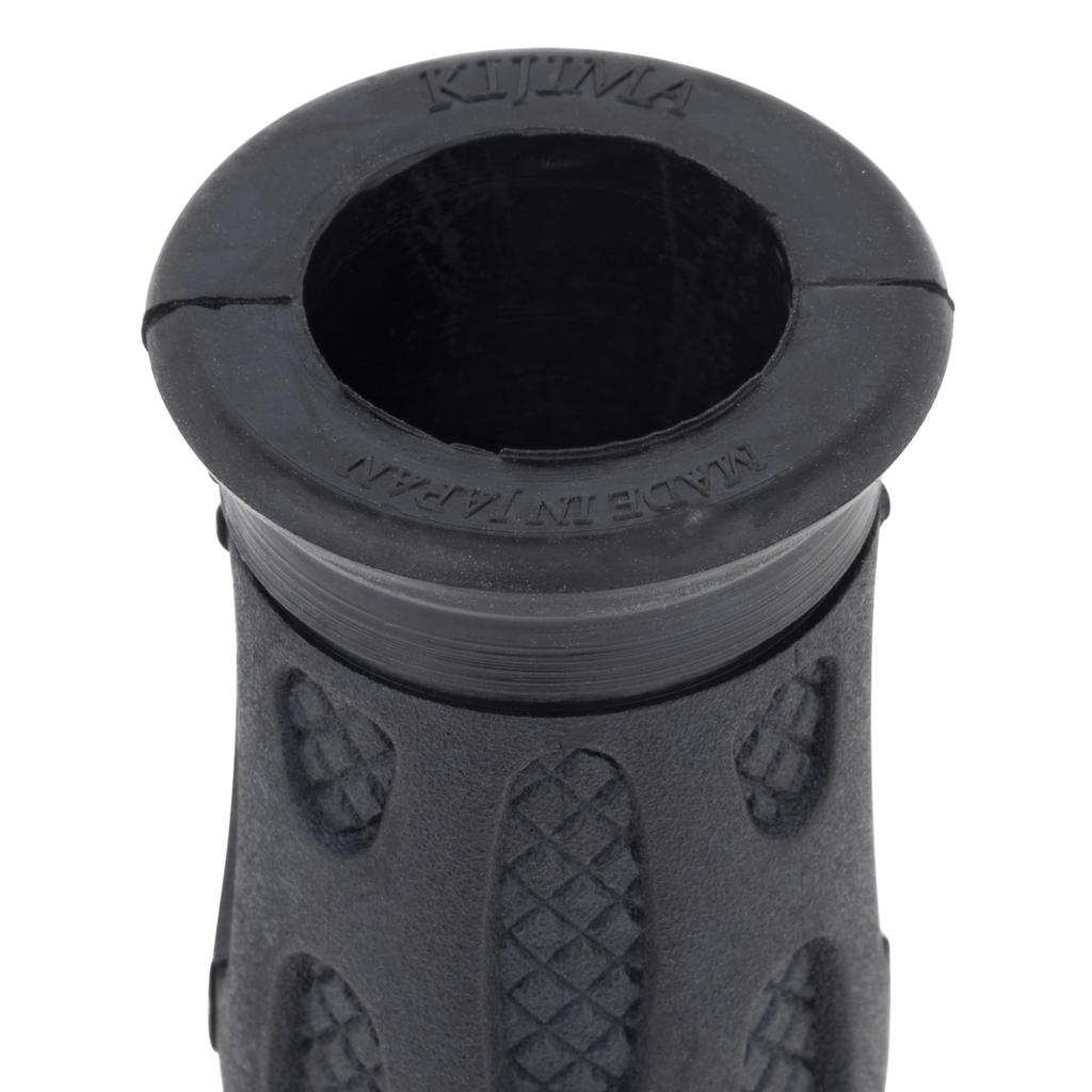 Kijima 201-6466 Motorcycle Parts Oval Dimple NEO Grip, Piercing Type, Black, 4.9 X 0.8 Inches (125 X 22.2 Mm)