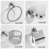Wall-Mounted 304 Stainless Steel Bathroom Towel Rack and Storage Shelf