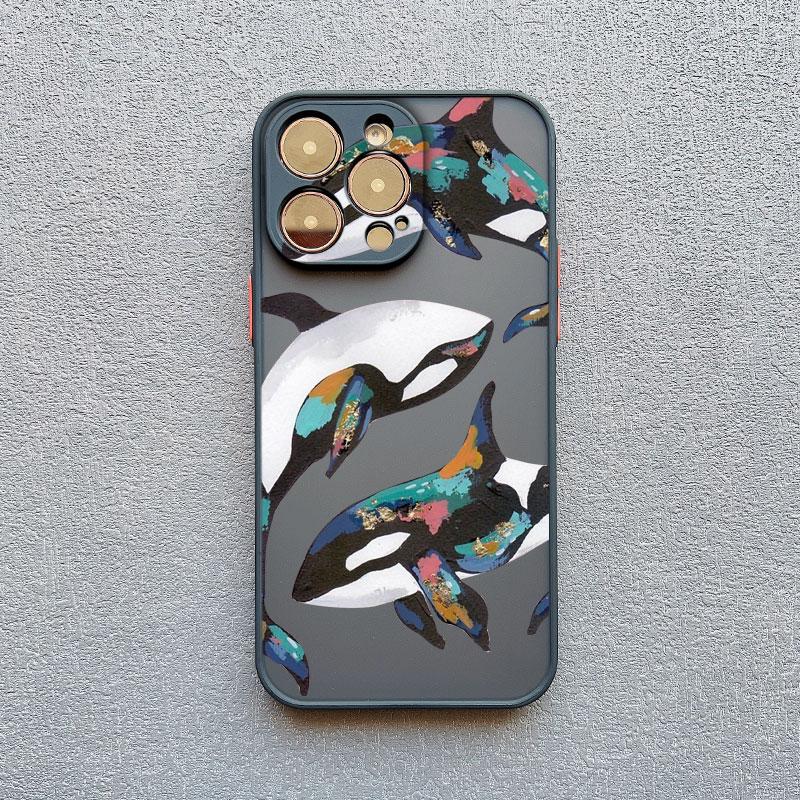 Simple Adorable Hand-Drawn Various Animals Phone Case For iPhone 12 14 15 Pro Max Plus Mini 16 13 11 Pro Max XR XS X SE2 Covers
