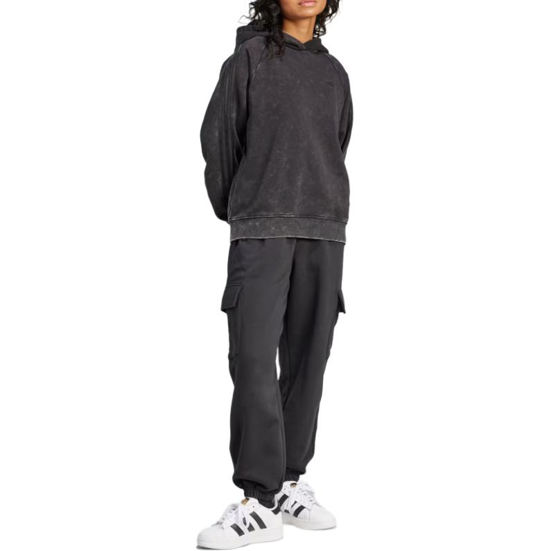 adidas Washed Out Boyfriend Fit Hoodie Black IW3415
