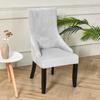 Velvet Sloping Chair Cover High Back Armchair Cover Solid Accent Dining Chair Covers Slipcover Office Hotel Home House De Chaise