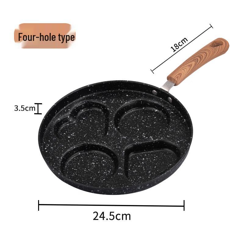 ZISIZ Non-stick 4-Hole Egg Frying Pan