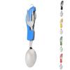 Camping Utensil with Key Ring 4-in-1 Stainless Steel Spoon Knife Fork Bottle Opener