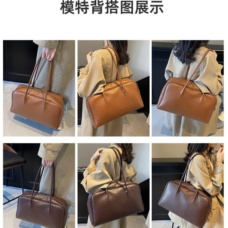 College style retro briefcase bag women's autumn and winter new armpit bag simple large-capacity commuter bag