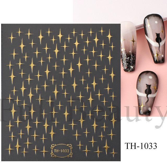 Nail Art Sticker Diablo Series European And American Halloween Laser Spider Scorpion Thin Fortitude Back Glue Nail Sticker