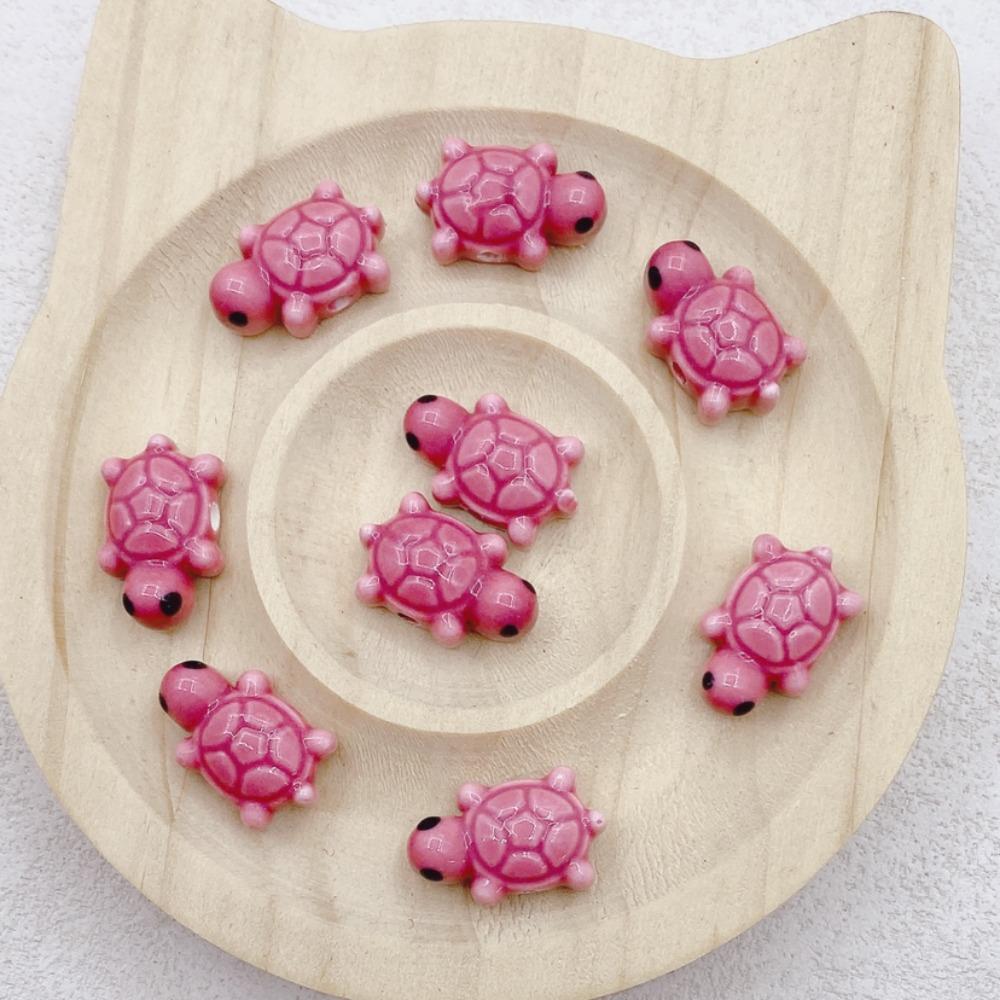 10pcs Ceramic Cute Turtle Bead Handmade Craft Jewelry Making Material  Student