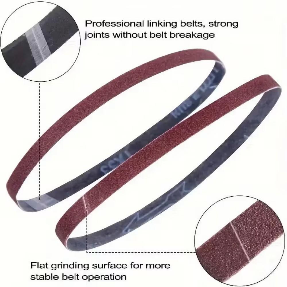 30pcs Aluminum Oxide Sanding Belts, Various Grit Sizes 60/80/120/180/240/600 Used for Woodworking and Surface Treatment