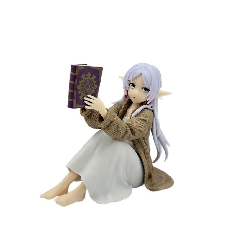 New 10cm Anime Figure Desktop Cute Girl Read a Book Action Figure Figurine Model Doll Toy Gift