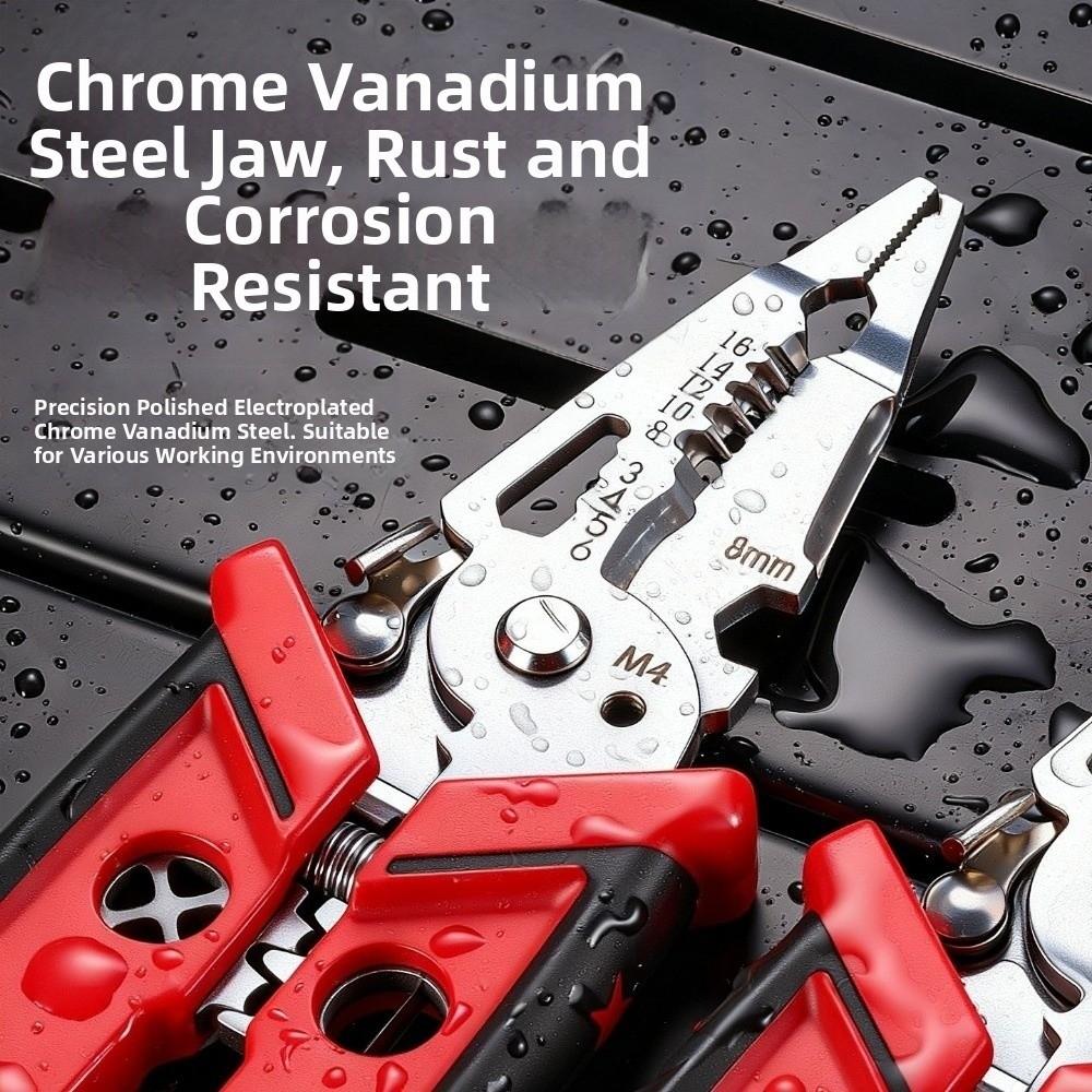 Fast Sharp Electrician Pliers Zinc Zinc Alloy Steel Wire Stripping Tool Cable Cutters  Electrical Work