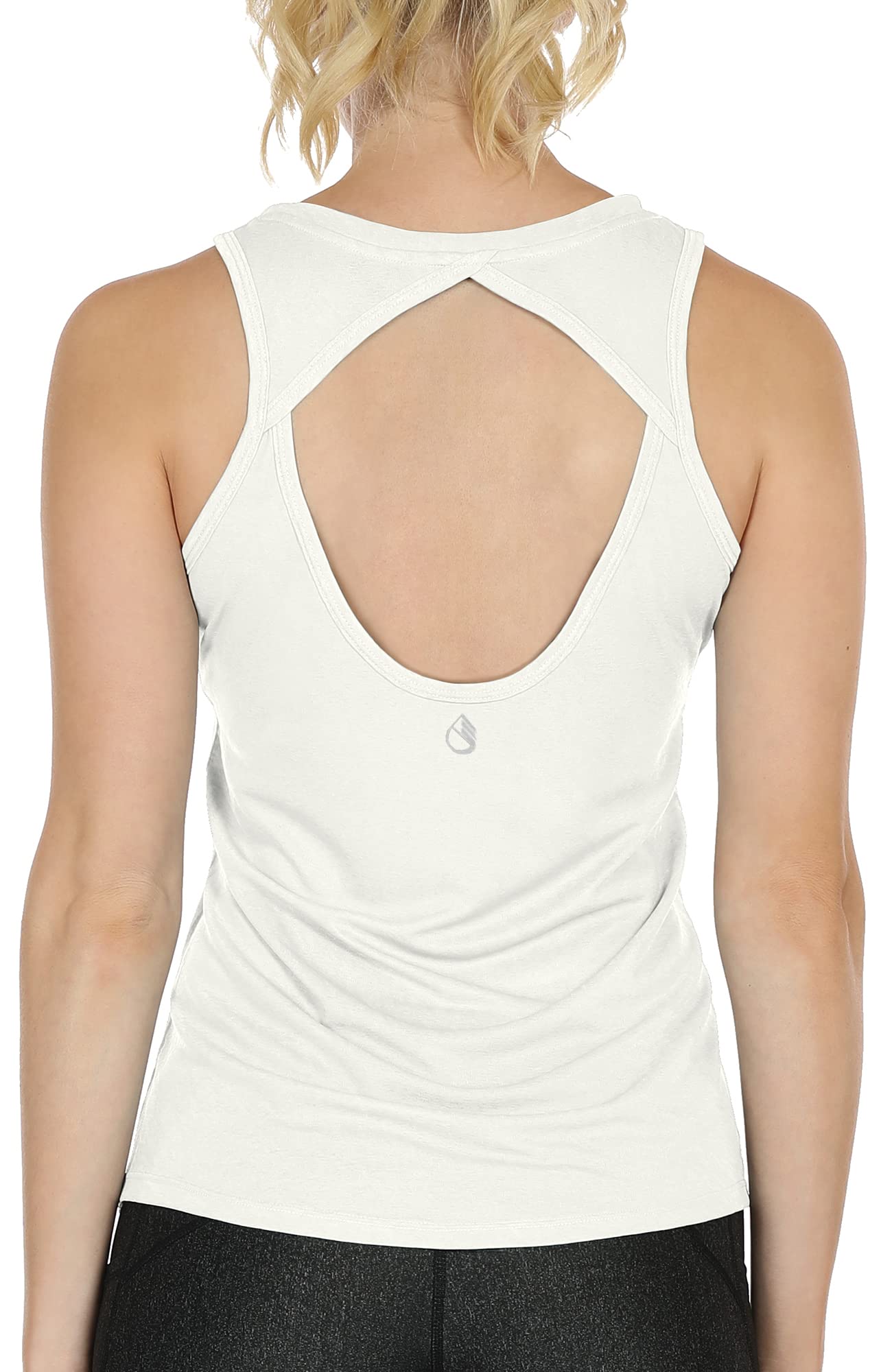 

Майка Спортивная Активная Дышащая Быстросохнущая Легкая С Открытой Спиной Топ для Йоги Спинка-борцовка Бег Тренировка Спортзал Женщины [icyzone] (С, Белый) белый