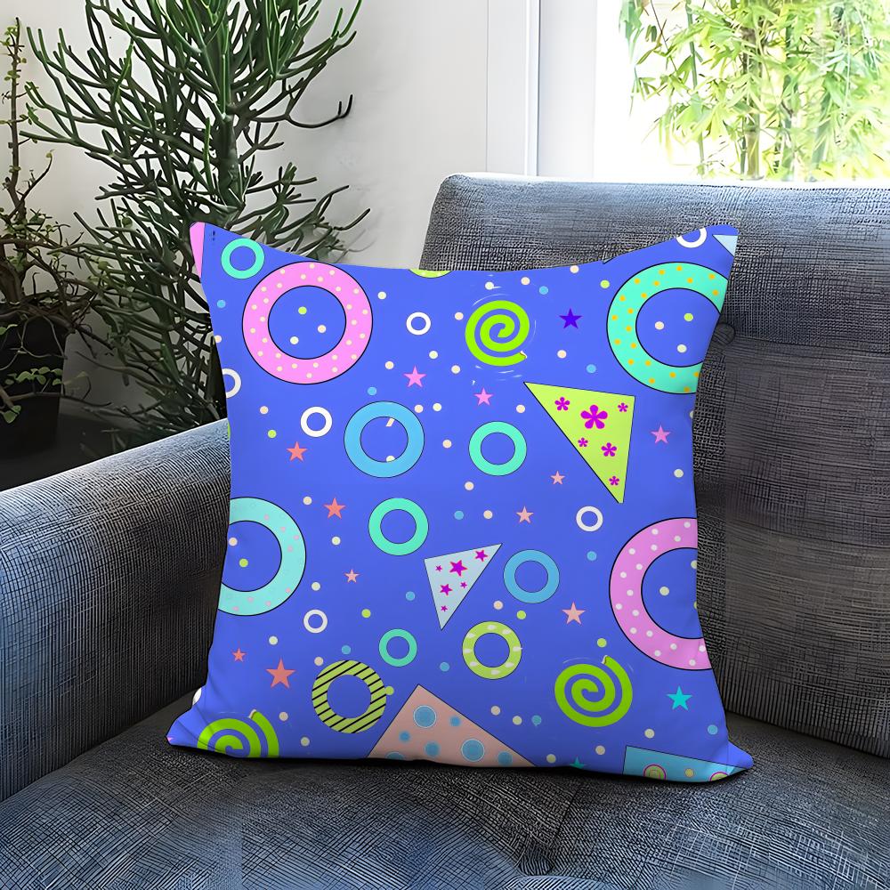 Cartoon style Pattern Cushion Cover Comfortable Reversible Pillow Cover Ideal for Car Sofa Bedroom  Beyond