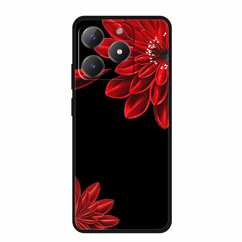 Black Silicone Case For Realme Narzo N61 Case N 61 Funda Cartoon Cat Soft Back Cover For Realme Note 60 Phone Case Shells Coque