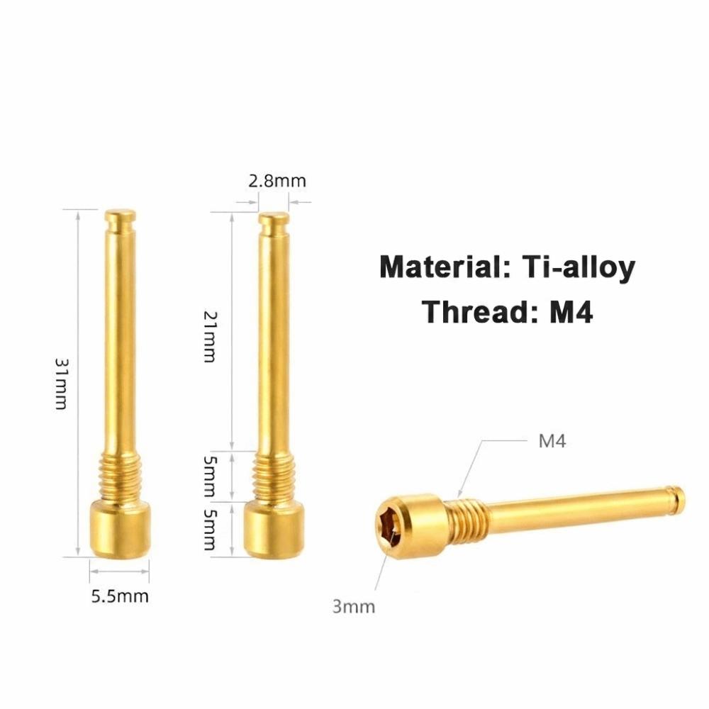 2 Sets 31mm Length Disc Brake Caliper Bolts M4 Threaded Caliper Screws  for Road Bicycle