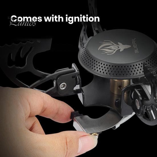 Portable Camping Gas Stove Cooking Burner Windproof 3800W High Power Flame Adjustable Foldable Design Outdoor Backpacking Stove