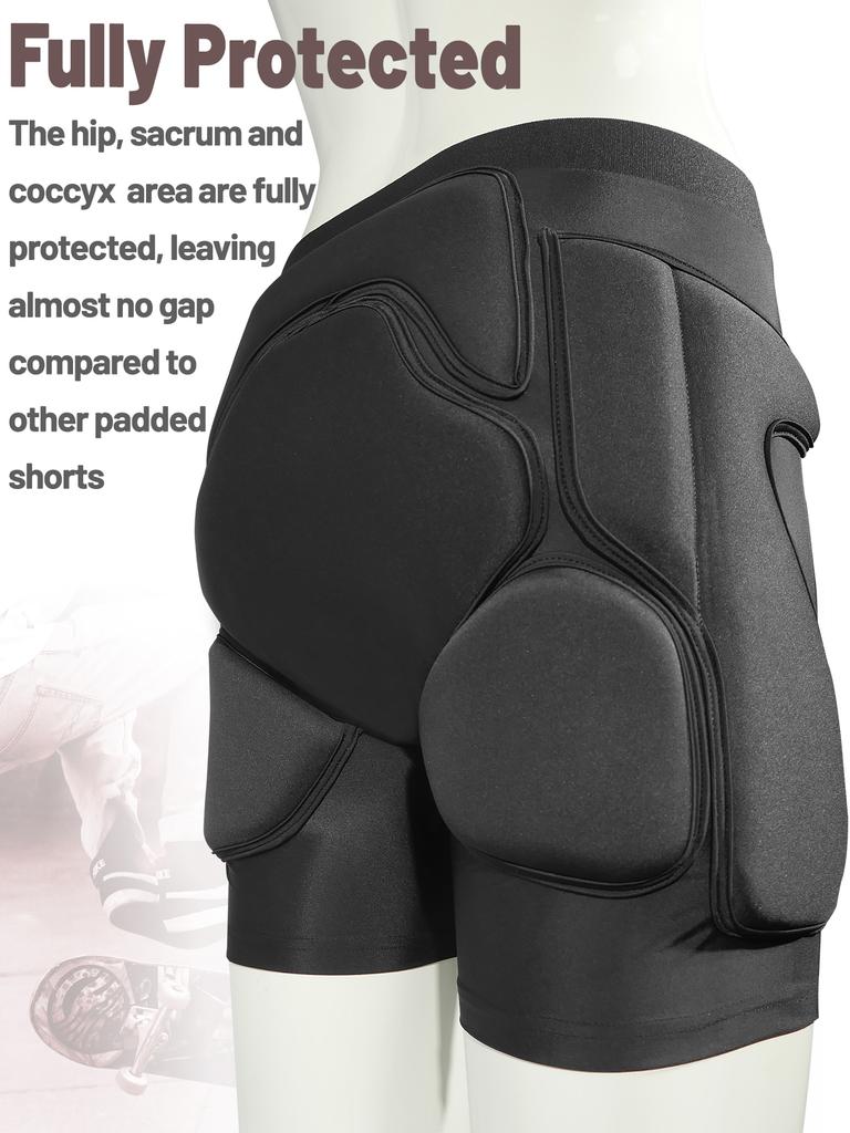 Avivor Protective Padded Shorts For Snowboard,Skate And Ski,Full Protection For Hip,Butt And Tailbone