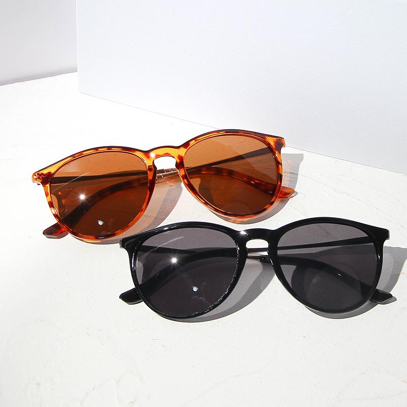 Trendy Oval Semi-Metal Sunglasses for Women - 4171 Internet Celebrity Style