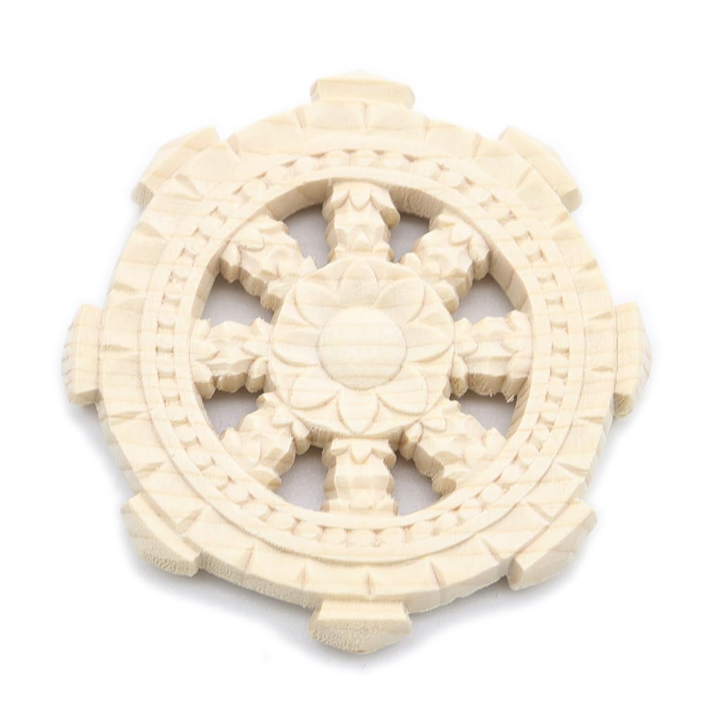 

спеціальна буддійська статуя Колесо Дхарми дерев яна різьблена буддійська приналежність виготовлена з кипарисового дерева 28046 Куріта [буддійська приналежність] (діаметр 5см)