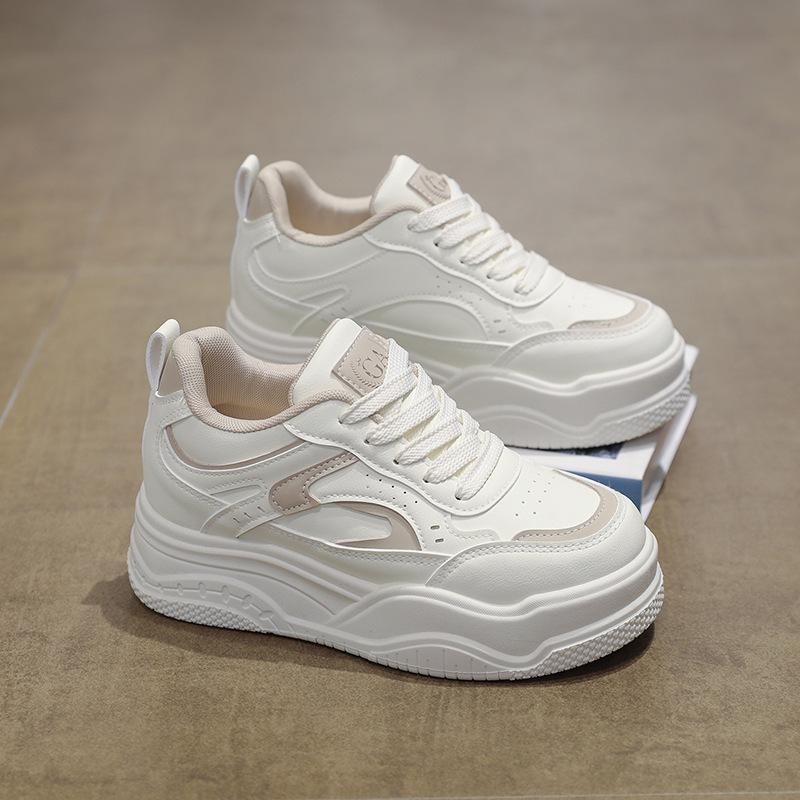 Inner heightening board shoes women's shoes spring new ins student platform versatile sports shoes Q